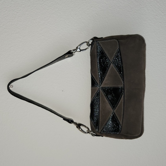 LAURA DI MAGGIO by GIANNI NOTARO Made in ITALY Suede Leather Shoulder Bag Purse - Picture 1 of 15